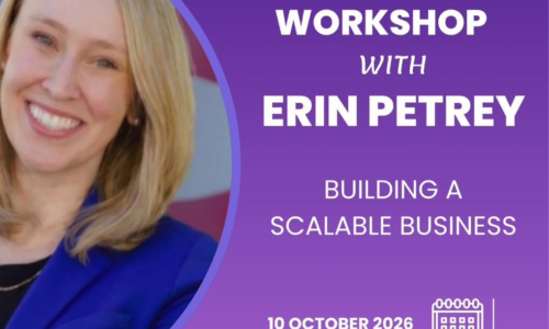 Workshop with Erin Petrey – Building a Scalable Business, Hana Tech, 10 October 2026